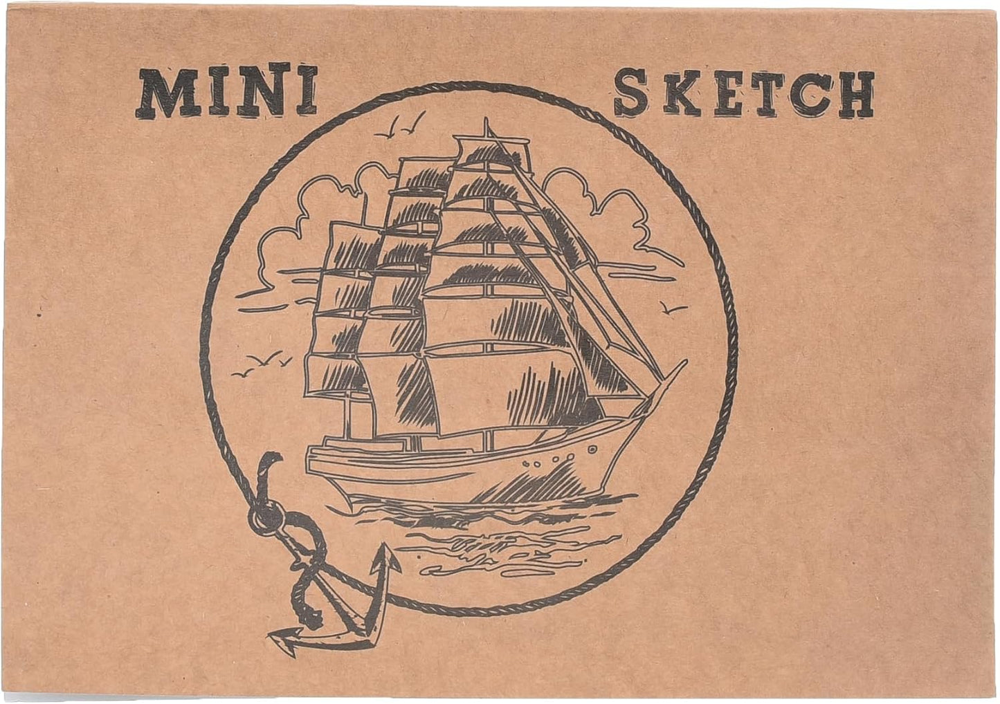 Yassin Mini Sketchbook, 30 Sheets Glue-Bound for Portable Art and Sketches, White