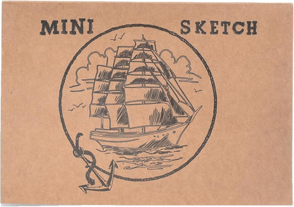 Yassin Mini Sketchbook, 30 Sheets Glue-Bound for Portable Art and Sketches, White