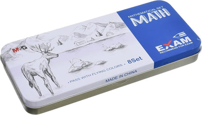 M&G Chenguang Exam Mathematical Geometric Set, Precise Tools, 8 Pcs - No:ACS908J5