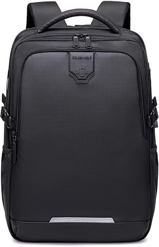 Golden Wolf Backpack for Unisex 19L Anti-theft 180° Open for up to 15.6-inch Laptop - No:GB0444