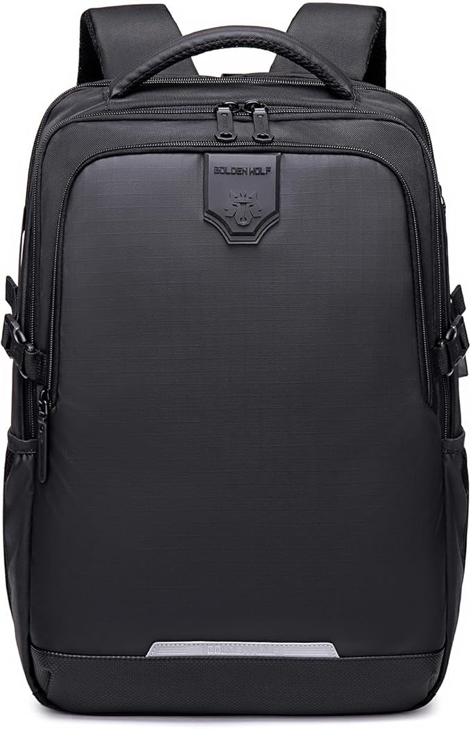 حقيبة ظهر جولدن وولف للجنسين، سعة 19 لترًا، مضادة للسرقة، تفتح بزاوية 180 درجة، تتسع لجهاز كمبيوتر محمول حتى 15.6 بوصة - رقم المنتج: GB0444 