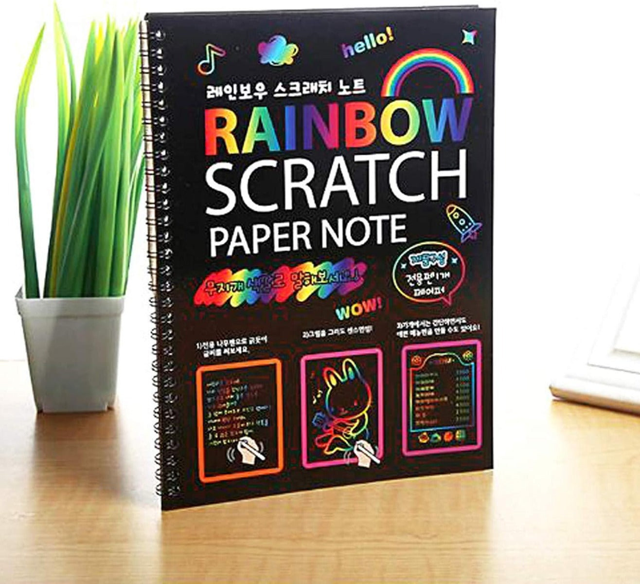 Creative Magic Colorful Art Scribble Black Drawing Scratch Book for Kids