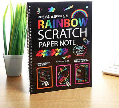 Creative Magic Colorful Art Scribble Black Drawing Scratch Book for Kids