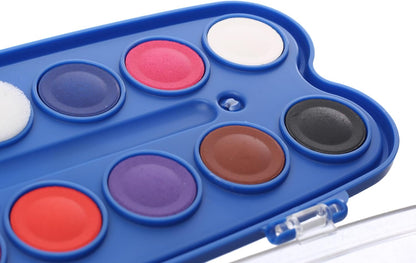 M&G Chenguang Watercolour Water Color Blocks Cake w Palette & Brush - 12 Colors - No:APL976L3