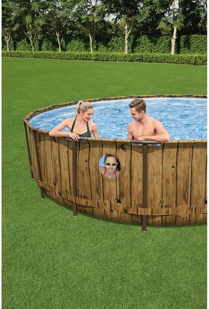 Bestway Power Steel Swim Vista Series Above Ground Pool Complete Set with Filter Pump 549x122 cm - No: 56977