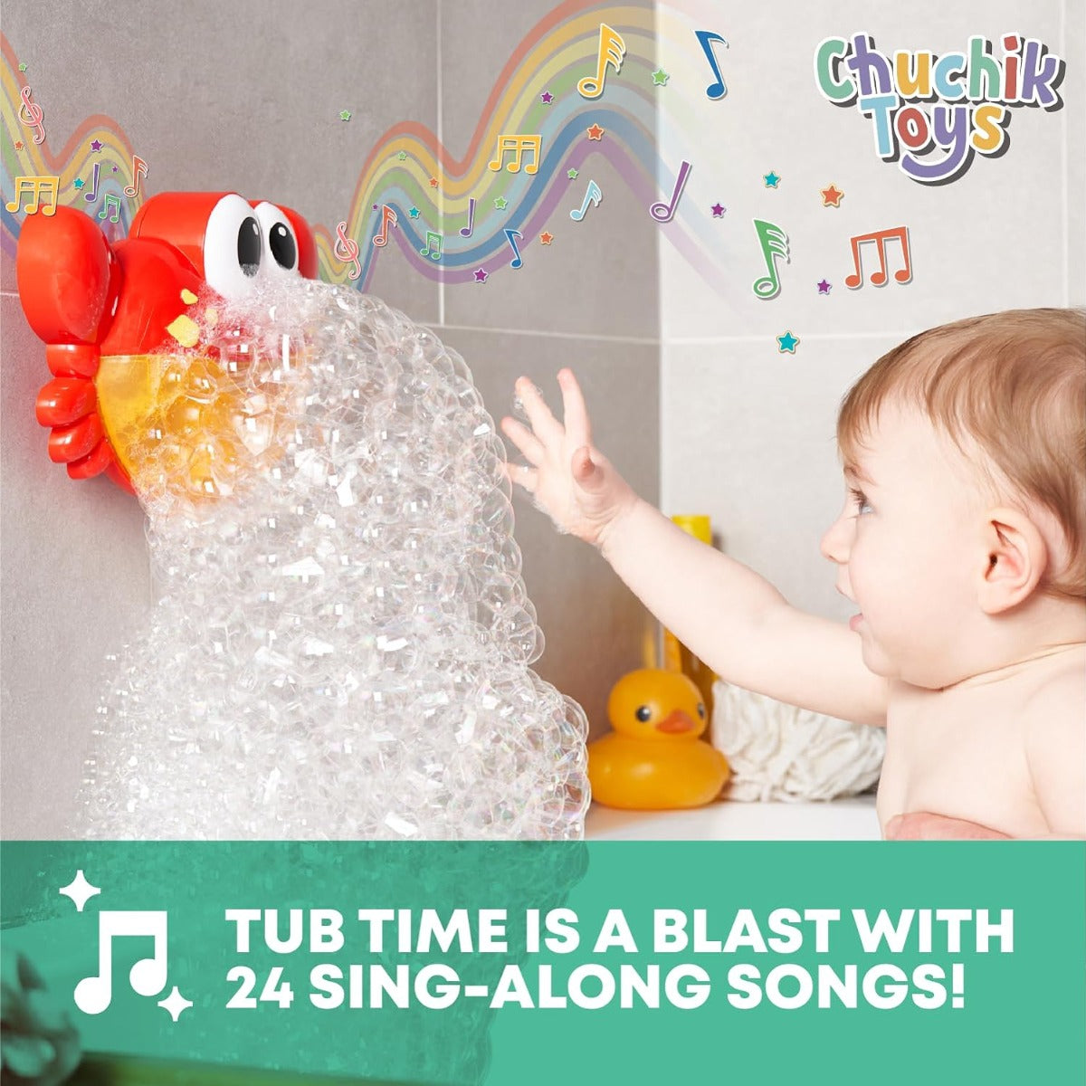 Crab Bath Bubble Maker for Kids Bathtub Time Blows Bubbles
