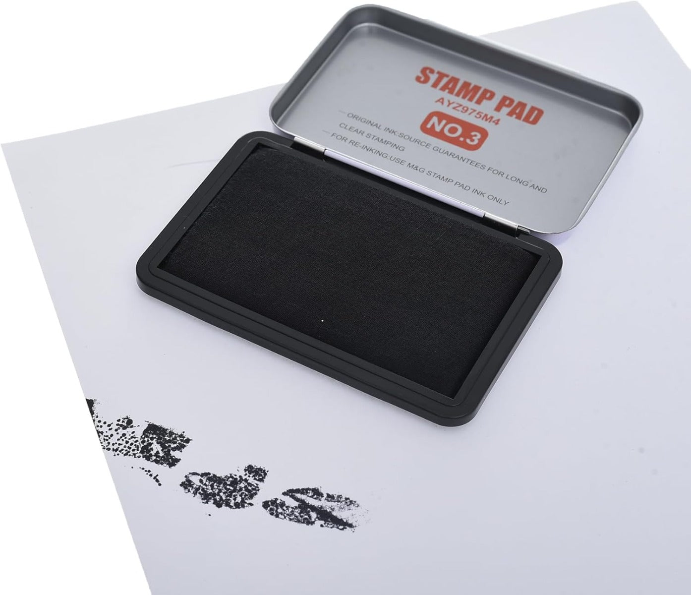 وسادة حبر M&amp;G Chenguang، رقم 3، حبر أسود لطباعة واضحة في المكاتب وختم المستندات - رقم: AYZ975M4