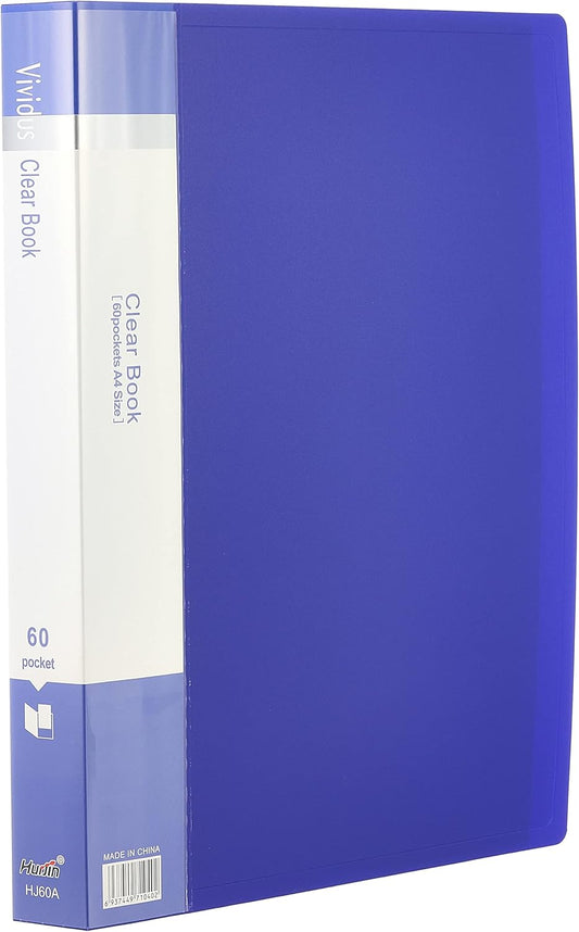 Clear book paper holder - A4-60pockets (assorted colors)