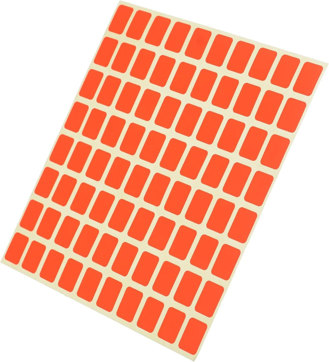 El Manar Compact Adhesive Label Sticker, 12x17 mm With Premium Material - Red Fluorescent