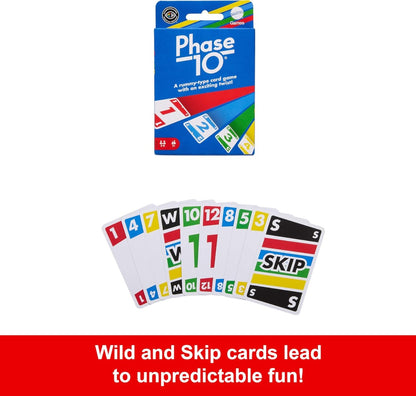 Mattel Games Phase 10 Card with 108 Cards, Makes a Great Gift for Kids +7 age - No:305HSZ