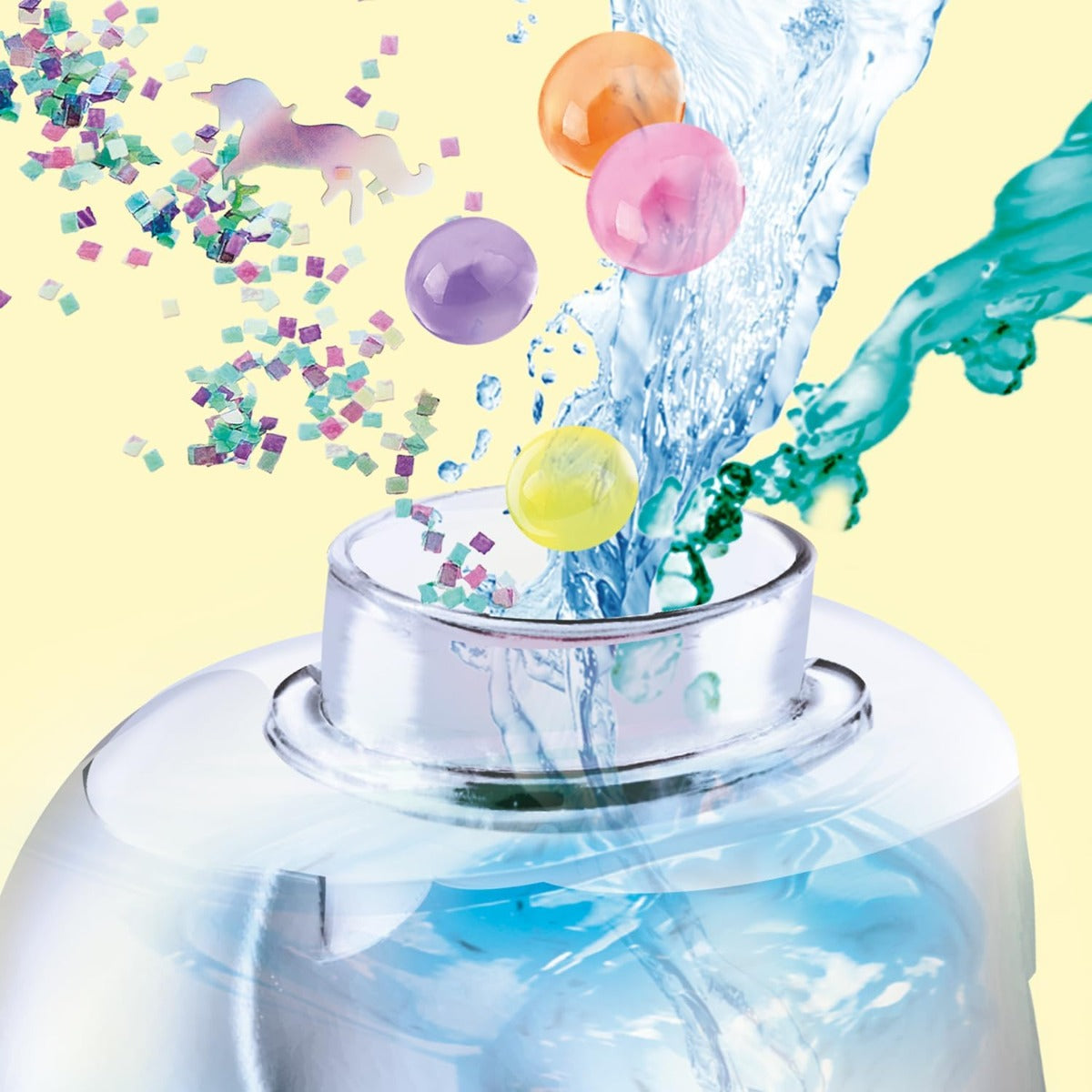 مصباح لافا يونيكورن من كانال تويز، اصنعه بنفسك، زيّن لعبة مصباح اللافا الخاصة بك