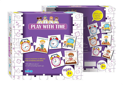Nilco Educational Cards - Play With Time - 60 Pcs - No:20375