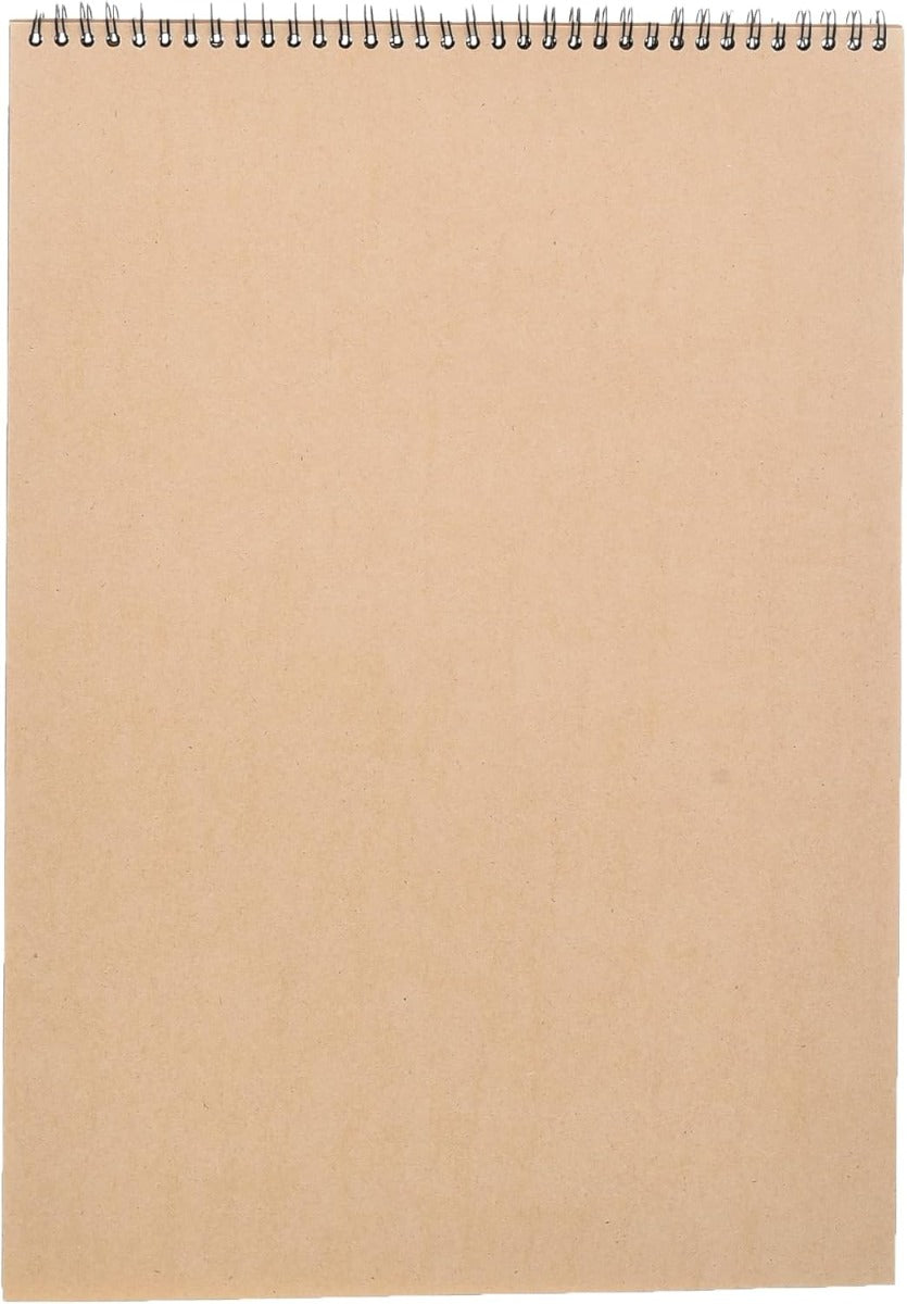 دفتر رسم ياسين كرافت، 24 ورقة، 27 × 42 سم، غلاف سلكي، 140 جرامًا للمتر المربع، للمشاريع الفنية 