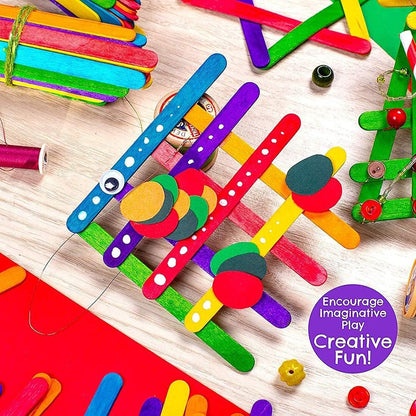 أعواد خشبية لصنع المثلجات، مناسبة للأعمال الفنية والحرف اليدوية - 50 قطعة - رقم: M90 