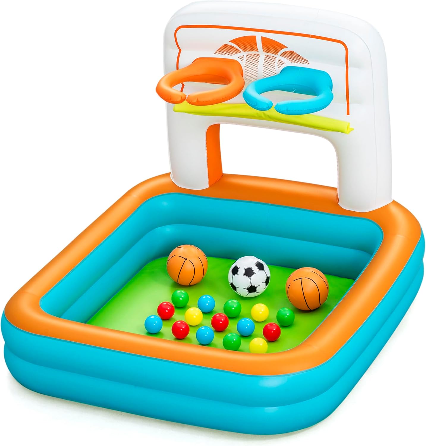 Bestway Kick 'N Swish 3-in-1 multi-Use Ball Pit - Inflatable Playground With Balls 120 x 107 x 84 cm - No: 52728