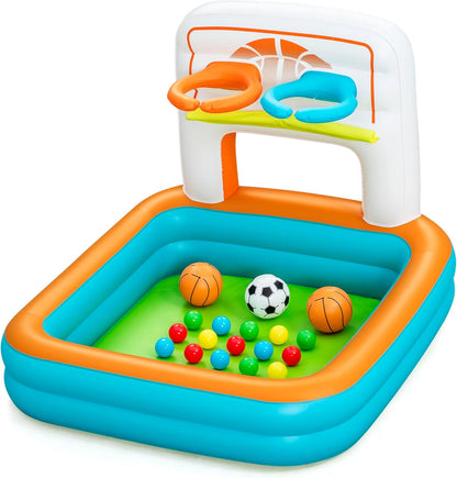 Bestway Kick 'N Swish 3-in-1 multi-Use Ball Pit - Inflatable Playground With Balls 120 x 107 x 84 cm - No: 52728