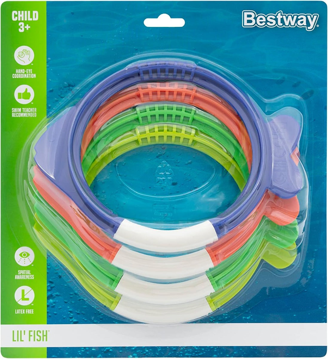 Bestway Diving Toys 4 Lil' Fish  Diving Rings and Toys - No:26009