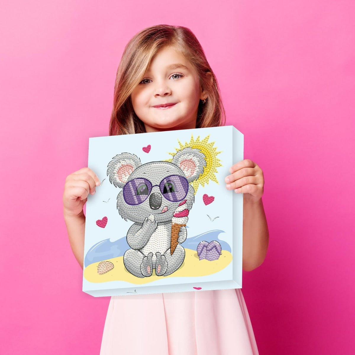 مجموعة لوحات ماسية أصلية خماسية الأبعاد من دايموند دوتز، علبة نقاط كوالا كريم، مع 1739 ماسة - رقم: DBX.040