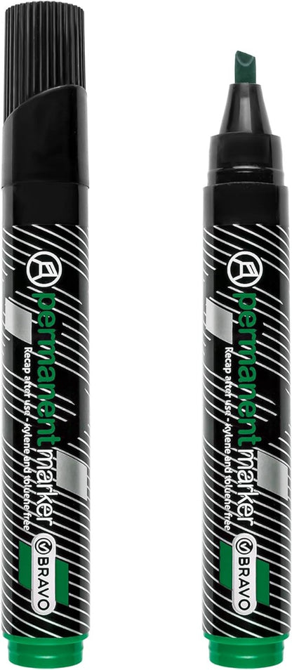 Bravo marker permanent-chisel tip Marker - Green - 1pcs