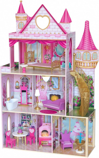 Kidkraft Rose Garden Wooden Castle For 12-Inch Dolls - No:10117