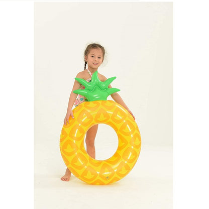 Jilong Sunclub Pineapple Inflatable Float Swim Ring 100cm x 76cm - No:37602