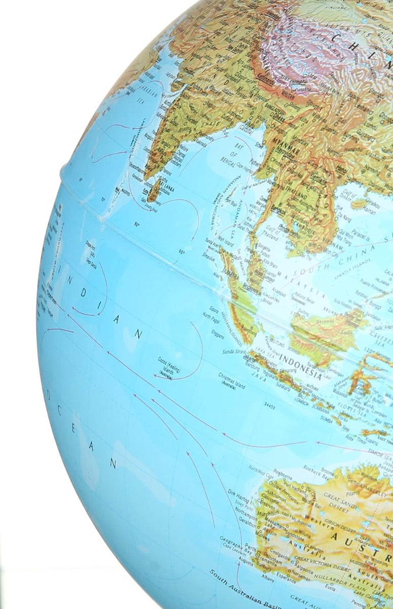 خريطة الكرة الأرضية الإنجليزية المجسمة - 30 سم