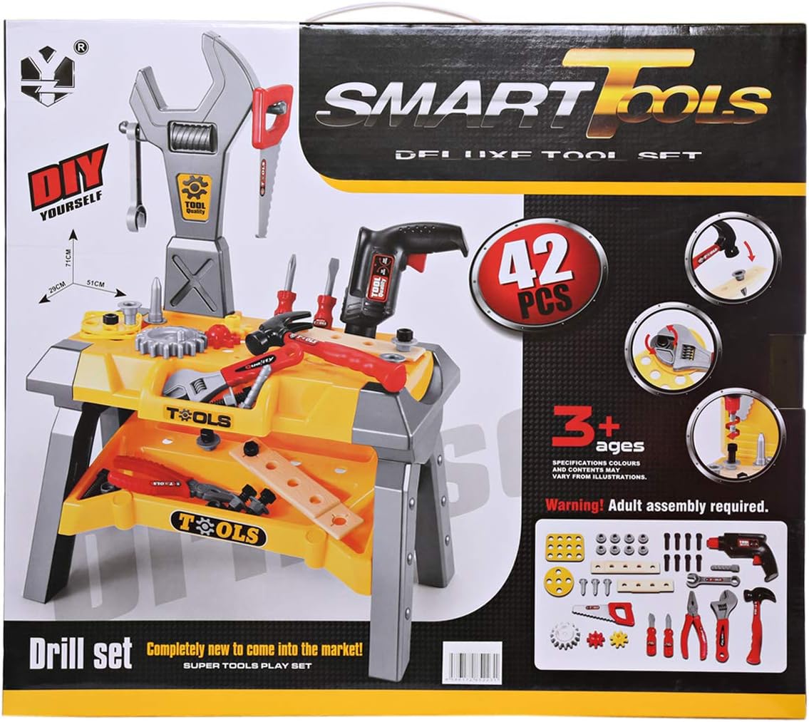 مجموعة أدوات ذكية يمكنك صنعها بنفسك، 42 قطعة - أدوات الطرق والتسمير - رقم: T104-1