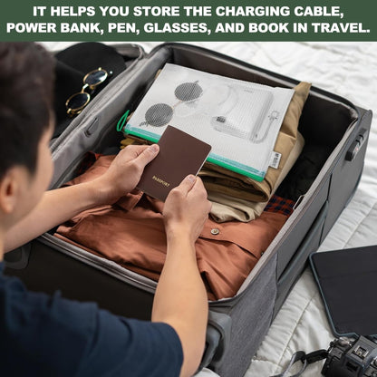 M&G Chenguang Grid Zipper Document Bag Zipper Envelope, Size:B5 - 1pcs - No:ADMN4283