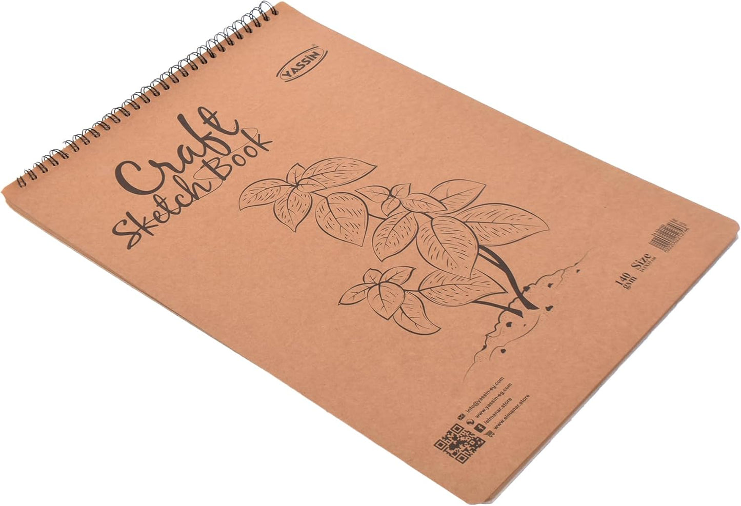 Yassin. Sketchbook Kraft 24 And Wire 140 Gm 24.5 * 35 Cm