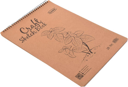 Yassin. Sketchbook Kraft 24 And Wire 140 Gm 24.5 * 35 Cm
