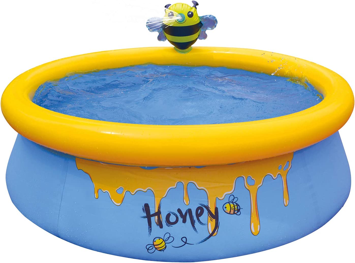 حوض سباحة دائري للأطفال من جيلونج أفينلي، مقاس 1.5 متر × 41 سم، مزود برشاش - رقم: 12010
