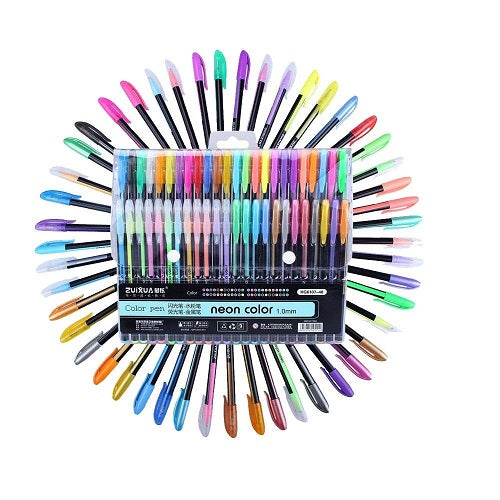 Zuixua Pack of 48 Neon Color Gel Pens - No:HG6107-48