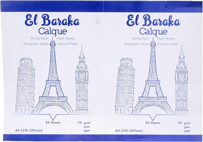 A3 Sketchbook, 70 Gsm, 50 Sheets, Kalk Paper