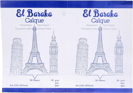 A3 Sketchbook, 70 Gsm, 50 Sheets, Kalk Paper