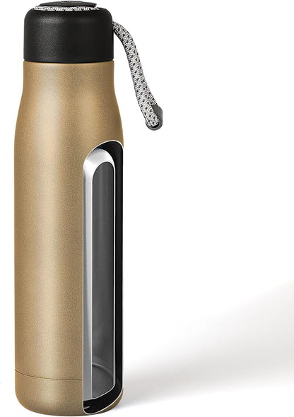 500ml Stainless Steel Vacuum Insulated Water Bottle with Carry Rope – Double Wall Thermal Flask | Hot & Cold Bottle
