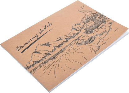 Yassin White Sketchbook, 30 Sheets A4 Glue-Bound, White