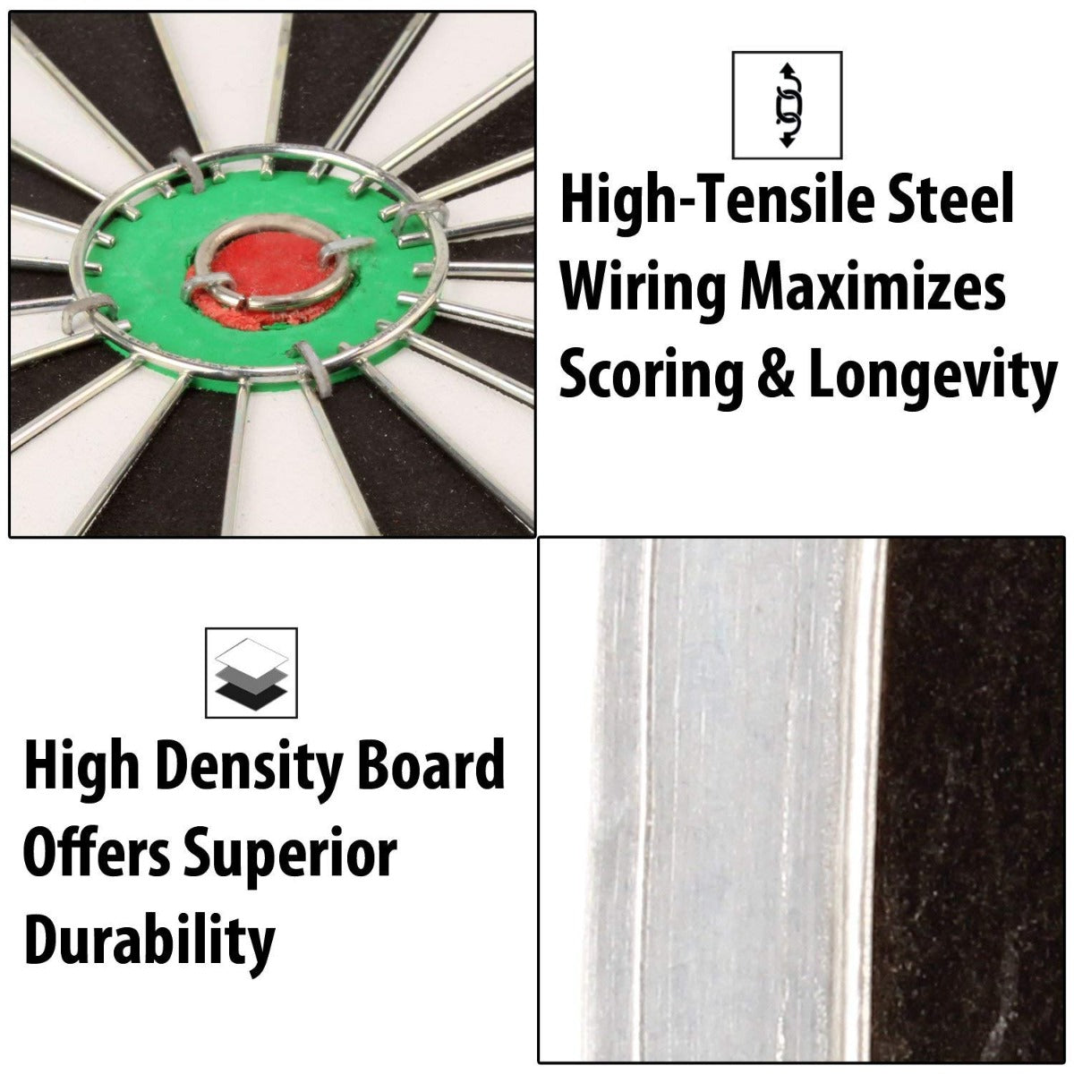 لعبة رمي السهام ذات الوجهين من تيكلز - مع 6 سهام - 15 بوصة 