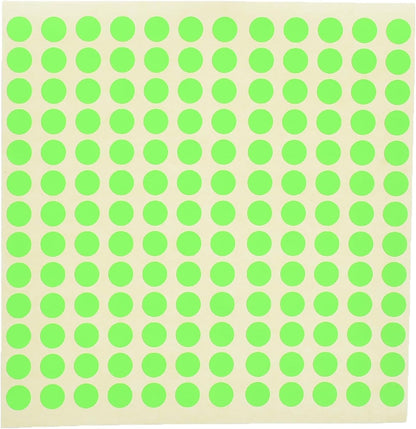 ملصق لاصق دائري ديناميكي من المنار، 10 مم، مصنوع من مواد عالية الجودة - أخضر فلورسنت 