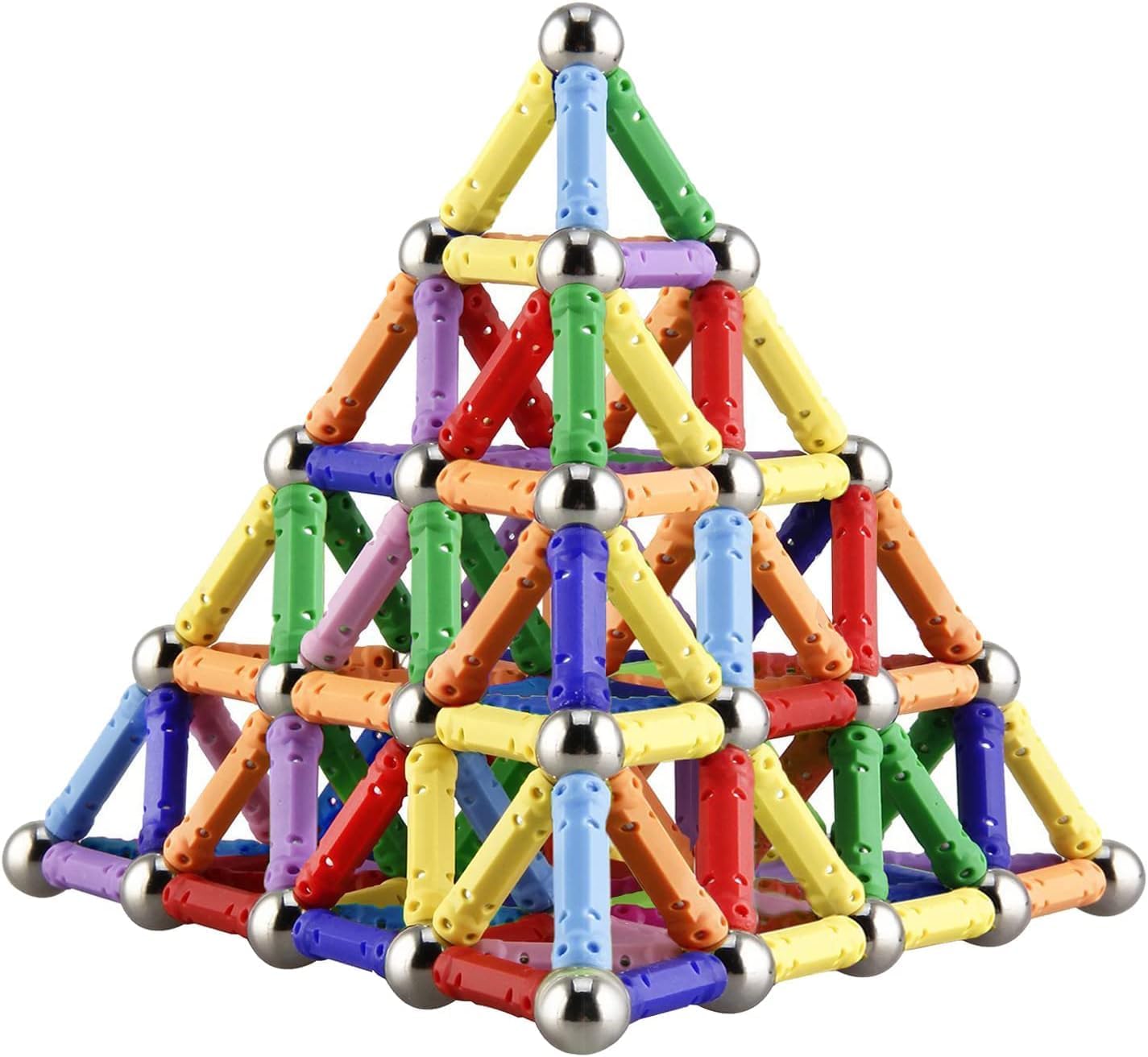 JIAJIA Magnetic Building Blocks Set – 112 Pieces, Magnetic Construction STEM Toy for Kids