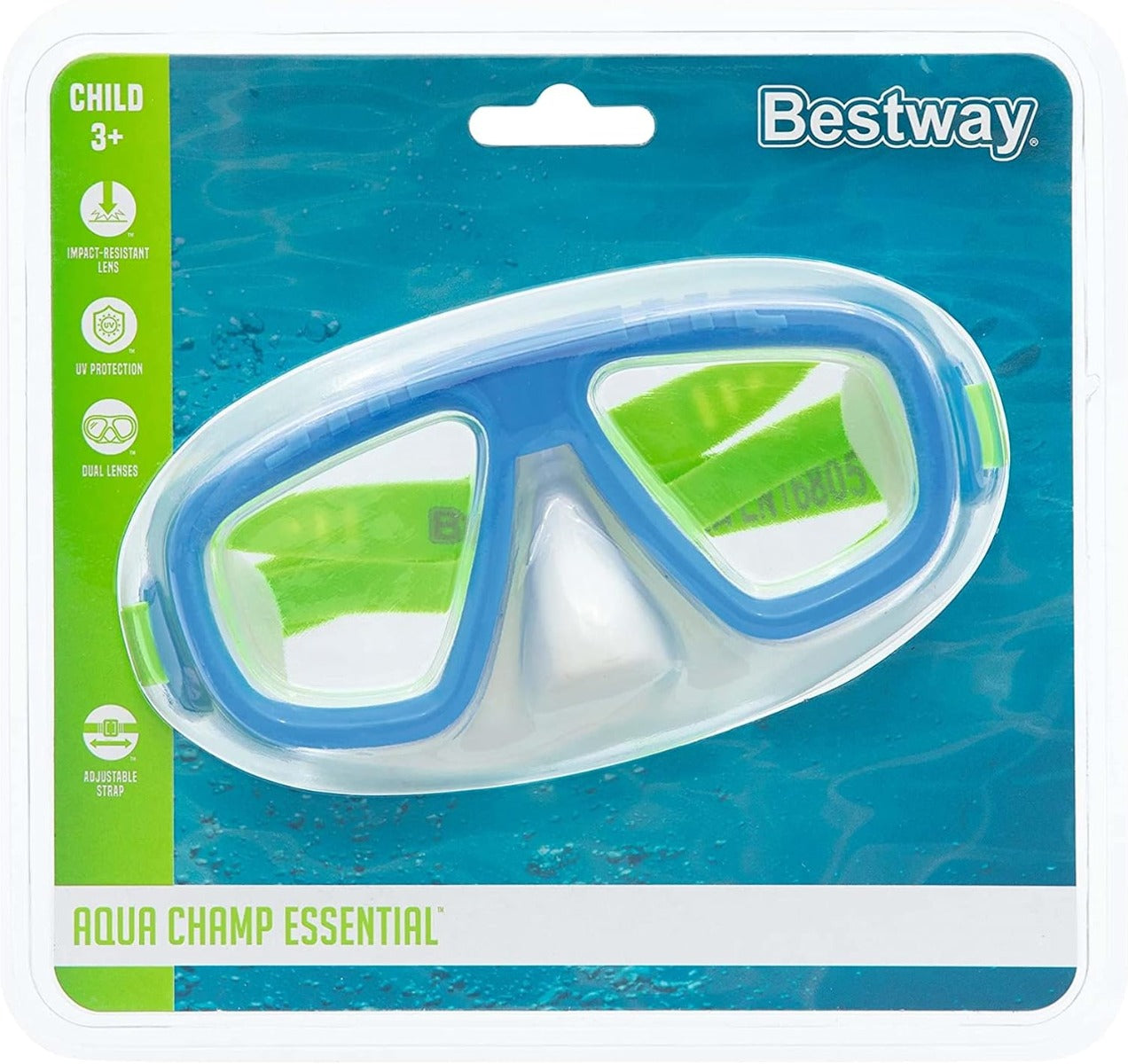 Bestway Hydro-Swim Children's Diving Goggles Aqua champ essential mask - +3 Years - No:22011