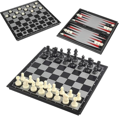 مجموعة شطرنج مغناطيسية 3 في 1: رقعة شطرنج وطاولة وقطع شطرنج ويرلبول - رقم: MS589