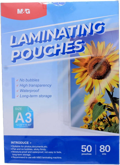 غطاء حراري من إم آند جي، Asc 993P6، 80 ميكرون، مقاس A3، العدد K/16. 