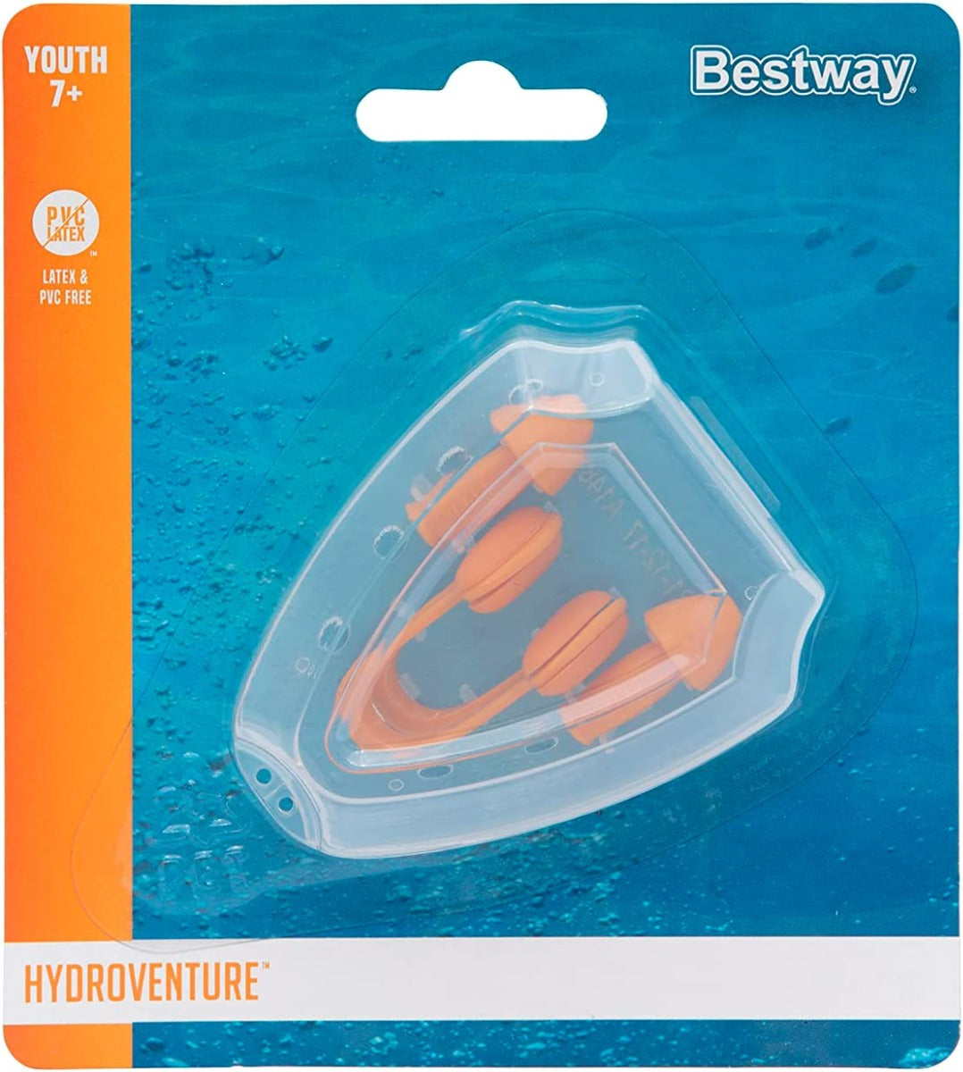 مجموعة بيست واي المكونة من 3 قطع: مشبك أنف وسدادات أذن للسباحة للأطفال والكبار - رقم: 26032