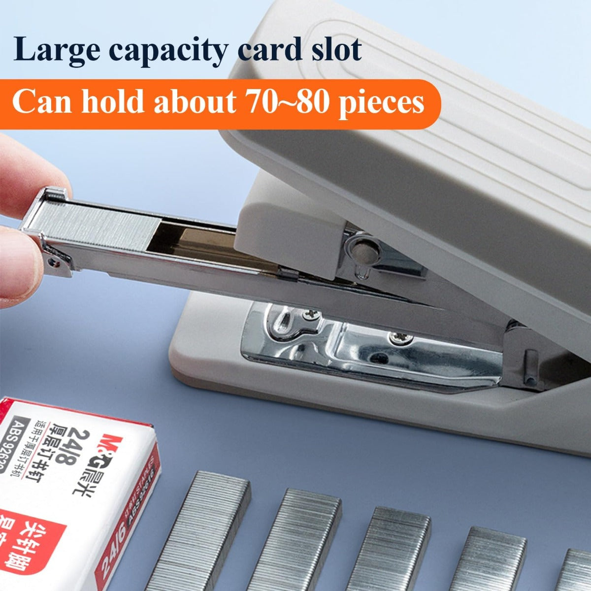 M&G Chenguang Effortless Desktop Stapler, 50 Sheet One Touch - No:ABS916X9
