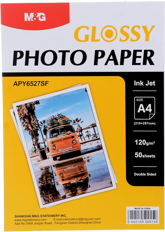 M&G Double-Sided Glossy Paper, A4 Size, 120 Gsm, Model 6527Sf
