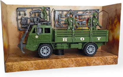 مجموعة ألعاب المركبات العسكرية للأطفال تتضمن مركبة حربية وجنودًا - رقم: 22204