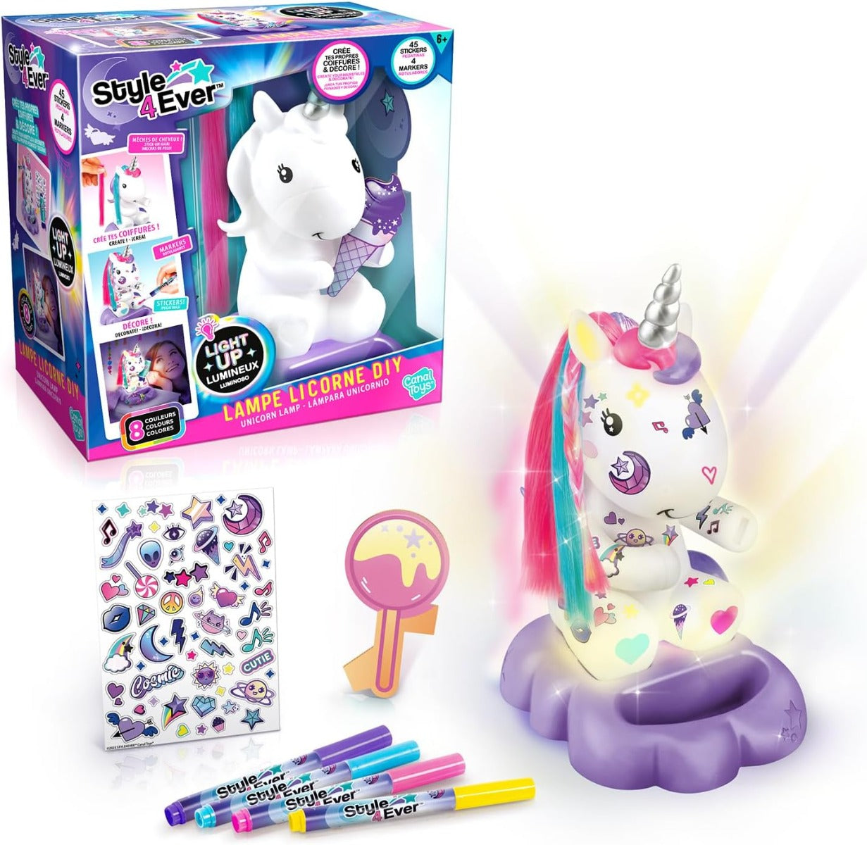 لعبة يونيكورن مضيئة للأطفال من كانال تويز ستايل فور إيفر