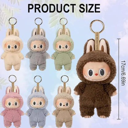 دمية لابوبو أجنحة الحظ، دمية فينيل قطيفة، مجموعة دمى الوحوش المعلقة، ديكور منزلي عصري، مجموعة ألعاب دمى قطيفة - 17 سم