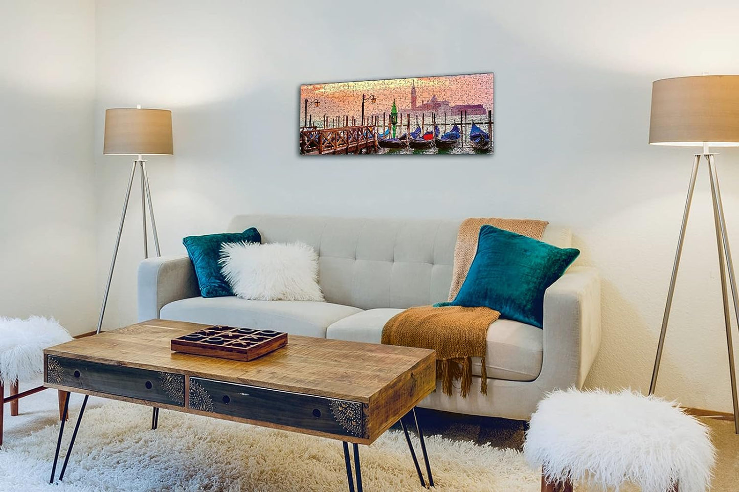 أحجية بانوراما قوارب الجندول في البندقية من رافنسبورغر - 1000 قطعة - رقم: 15082 