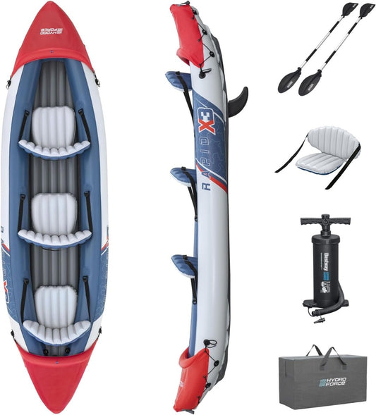 Bestway Hydro Force Rapid X3 Kayak Kit 381 x 100 x 44 cm, 3 Adults, 280 kg - No:65132